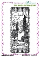 Garden Lace Scene cling mounted rubber stamp