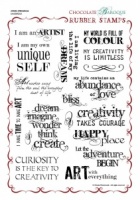 Artistic Affirmations Rubber Stamp Sheet - A4