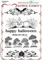 Halloween Edges Rubber stamp sheet - A5