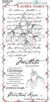 Mistletoe Script Rubber Stamp Sheet - DL