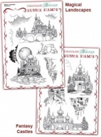 Magical Landscapes/Fantasy Castles Rubber stamps Multi-buy - A5
