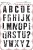 Distressed Alphabet Upper Case Rubber stamp sheet - A4