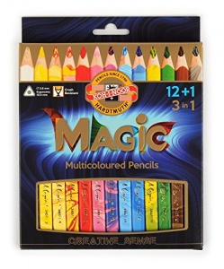 Koh-I-Noor Magic Jumbo Triangular Multicoloured Pencil set - 12+1