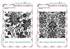 Big Bold Backgrounds Floral Damask/Leafy Brocade Multi-buy Rubber stamps