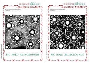 Big Bold Backgrounds Dotty-Solid Snowflake Rubber stamps Multi-buy