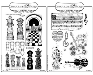 Music Fanfare/The Art of Chess Rubber stamps Multi-buy - A5