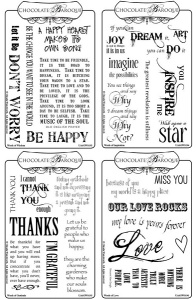 ''Words of'' Rubber stamp Multi-buy - A6