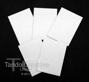 Tando Creative - White Lined Chipboard ATCs - pack of 5
