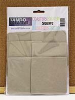 Tando Creative - Chipboard 3.75'' Square Coasters - pack of 6