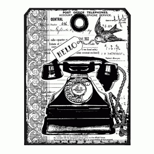 Crafty Individuals - Chunky Vintage Telephone Tag