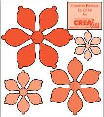 Crealies Flower die - 10