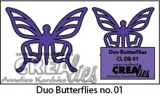Crealies Duo Butterflies die - 01