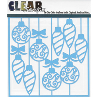 Clear Scraps Stencil 6'' x 6'' -  Swirl Christmas Baubles