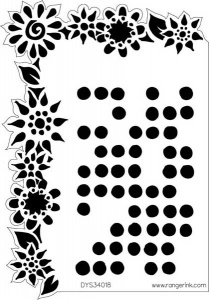 Dylusions Stencil 5''x8'' - Dotted Flowers