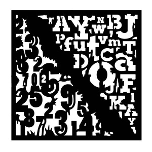 Woodware stencil 6''x6'' - Numbers & Letters