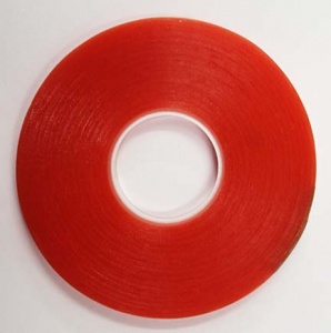 Ultra Clear Double Sided Red Line Tape - 6mm