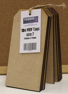 Tando Creative - Set of 10 MDF Tags size 7