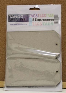 Tando Creative - Set of 8 Greyboard Tags size 8