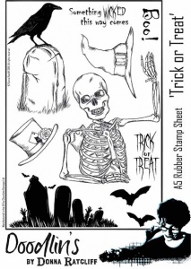 Donna Ratcliff - Trick or Treat A5 rubber stamp set