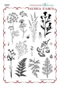 Wild Meadow Rubber Stamp Sheet - A4