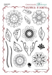 Diamante Delights Rubber Stamp Sheet - A4