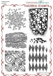 Tangled Fragments Rubber stamp sheet - A4