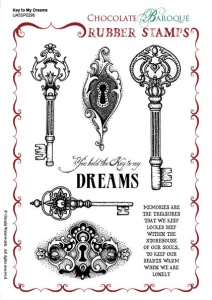 Key to my Dreams Rubber Stamp Sheet - A5