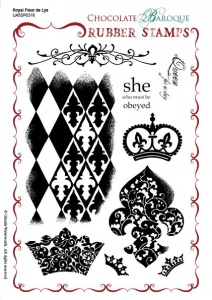 Royal Fleur de Lys Rubber stamp sheet - A5