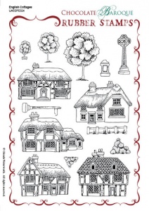 English Cottages Rubber stamp sheet - A5