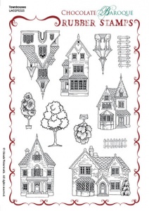 Townhouses Rubber stamp sheet - A5