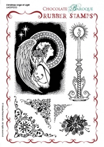 Christmas Angel of Light Rubber stamp sheet - A5