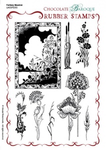 Fantasy Meadow Rubber stamp sheet - A5