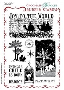 Peace on Earth Rubber Stamp sheet - A5