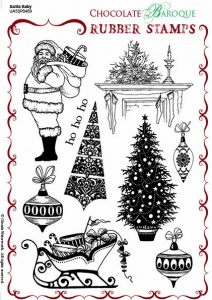 Santa Baby Rubber stamp sheet - A5