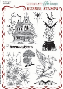 Book of Spells Rubber stamp sheet - A5