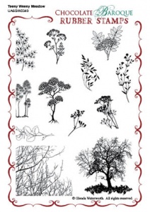 Teeny Weeny Meadow Rubber stamp sheet - A6