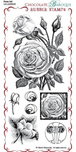 Rose Set Rubber Stamp Sheet - DL