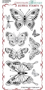Just Butterflies Rubber Stamp Sheet - DL