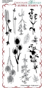 Autumn Hedgerow Rubber Stamp Sheet - DL