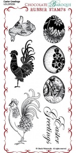 Easter Greetings Rubber Stamp Sheet - DL