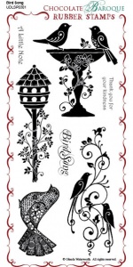 Bird Song Rubber Stamp Sheet - DL