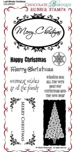 Last Minute Christmas Rubber Stamp Sheet - DL