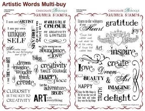 Artistic Affirmations/Artistic Expressions Rubber stamps Multi-buy - A4