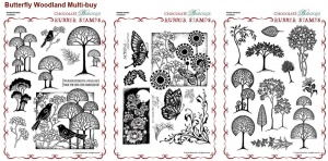 Butterfly Dreams, Woodland Dreams & Fantasy Woodland Rubber stamps Multi-buy - A4
