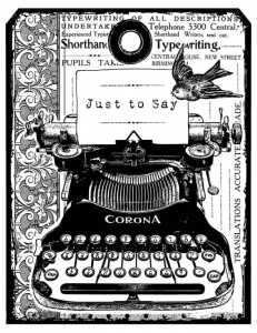 Crafty Individuals - Chunky Vintage Typewriter Tag