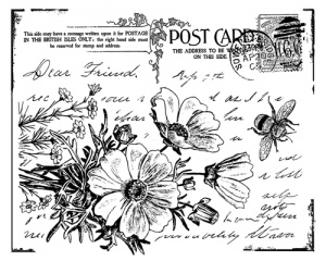 Crafty Individuals - UM Dear Friend Floral Postcard