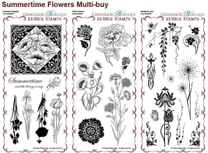 Summertime Flowers Collection Rubber Stamps Multi-buy - DL