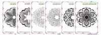 Baroque Ornament Cling Mounted Individual Rubber stamps Multi-buy