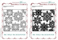 Big Bold Backgrounds Snowflake Outline-Shadow Rubber stamps Multi-buy