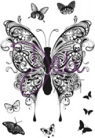 DaliART Clear Stamp - Henna Butterflies
